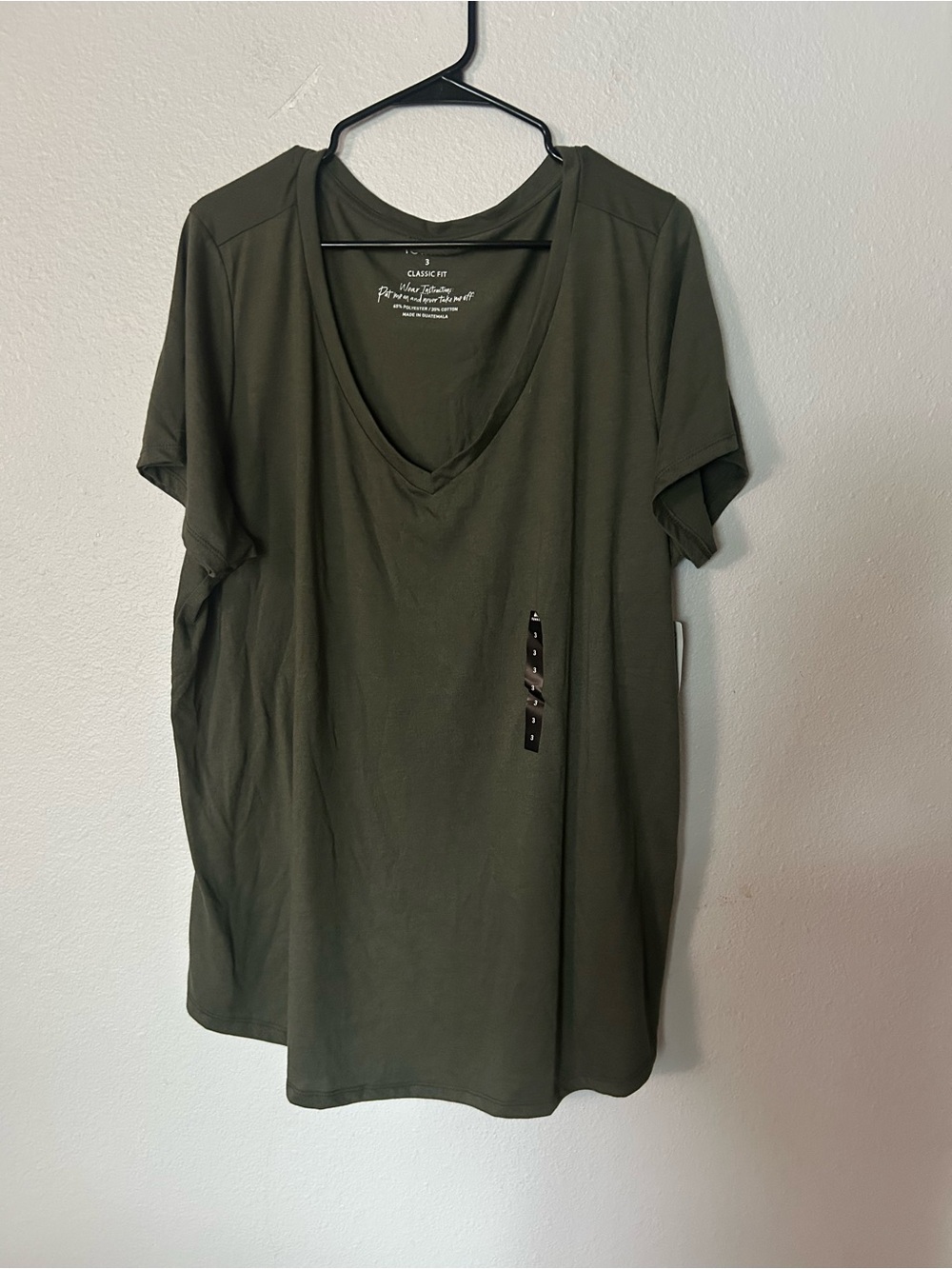 torrid Olive Green V-Neck Short Sleeve Tee